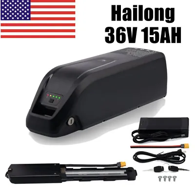 $185.99 • Buy Hailong Ebike Battery 36V 15Ah Electric Bike Motor 1000W Lithium Battery Charger
