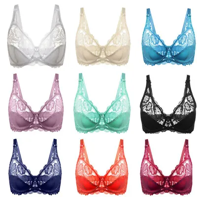 $16.15 • Buy Women Full Coverage Bra Sexy Lingerie Lace Bras Underwire Bra Plus Size CD DDE F