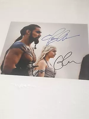 Game Of Thrones Emilia Clarke & Jason Drogo  Hand Signed PICTURE COA  • £50