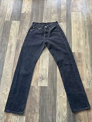 Levi's 501 24 32 Jeans  Black  Women's Button Fly Vintage Made In USA • $90