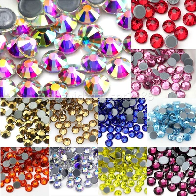 $3.49 • Buy 720 1440 Pcs Crystal Iron On Hotfix Rhinestones Flatback Diamond Glitter Gmes