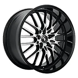17x7 Konig 16MB Lace Gloss Black W/Machined Face Wheel 5x100 (40mm) • $229.38