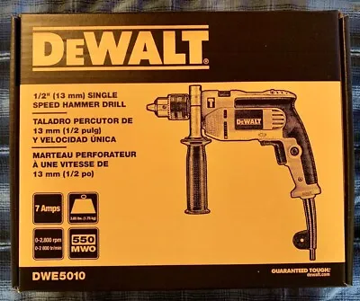 New In Box - DeWalt 1/2  Electric Corded Hammer Drill - DWE5010 • $63.99