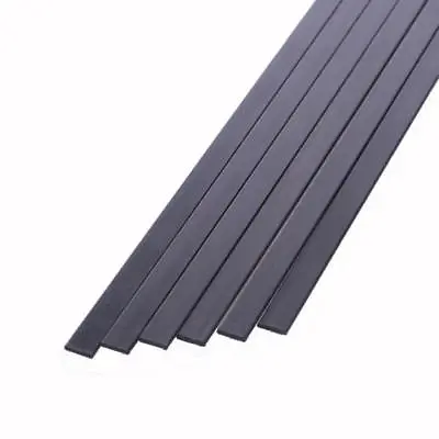 5x 5mm X 0.5mm X 1000mm Pultruded Carbon Fibre Strips (S55) • £10.75