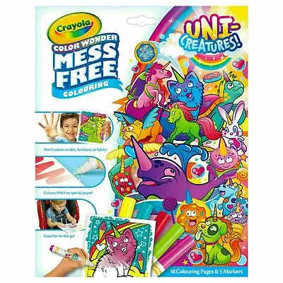 Crayola Colour Wonder Mess Free 18 Colouring Pages Hours Of Fun For Kids Age 3+ • £5.99