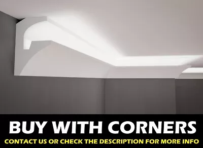 COVING Cornice LED Lightweight Polystyrene FL1 Indirect Wall Ceiling Décor XPS  • £8.38