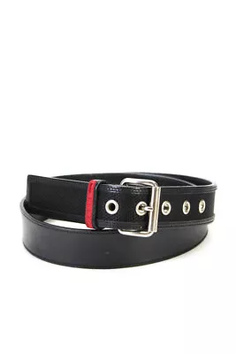 Gucci Mens Leather Belt Black Red Size 40 • $169.99