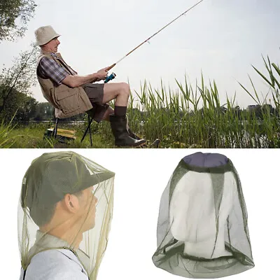 Large Beekeeper Hat Mosquito Bee Insect Net Veil Face Cap Protector Hats Mesh • £2.61