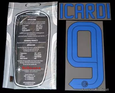 Inter Milan Icardi 9 Football Shirt Name/Number Set Kit Away Serie A 2015/16 • £13.39