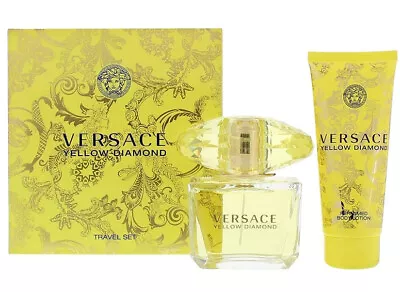 Versace Yellow Diamond 2 Pieces Set Women 3.0 Oz Edt Spray & 3.4 Oz Body Lotion • $72.27