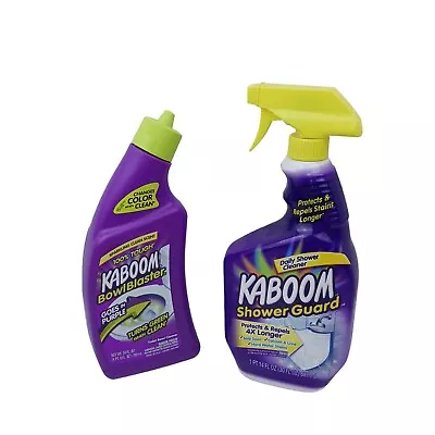 Kaboom Bowl Blaster 24 Oz Toilet Bowl Cleaner Gel & Shower Guard Spray • $35