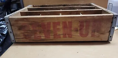 Vintage Seven Up The Uncola Wooden Soda Pop Beverage Crate Carrier Case • $25