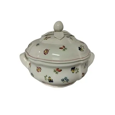 Pre-owned Villeroy Boch Tureen Small Petite Fleur Lid 10.75x10.75x6.25 In • $530.40