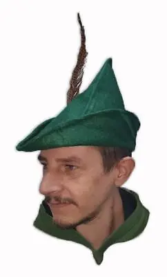 Robin Hood Green Hat With Feather Medieval Archer World Book Day Fancy Dress • $4.99