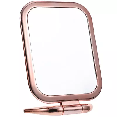 Double Sided Magnifying Mirror Foldable Vanity Mirror For Travel Home Rose • £11.88