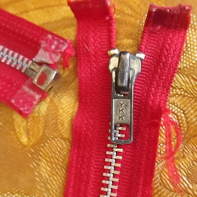 True Vtg 70's 24  MILITARY ALUMINUM HEAVY JACKET Zipper YKK RED TAPE USA • $14.36