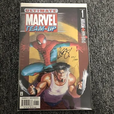 Ultimate Marvel Team Up 1 Wolverine/Spider-man  Sig Brian Michael Bendis Unread! • $14.99