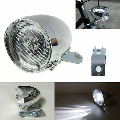 Bicycle Vintage Headlight Bike 3LED Retro Front Head Light Headlamp Helmet Lamp • $16.16