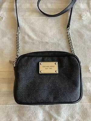 Michael Kors Monogram Crossbody Bag In Black • $12