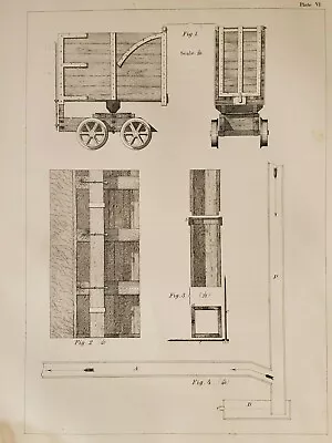 Ore Car Savage Mine Virginia City Comstock Lode Nevada Mining 1870 Rare Print • $25