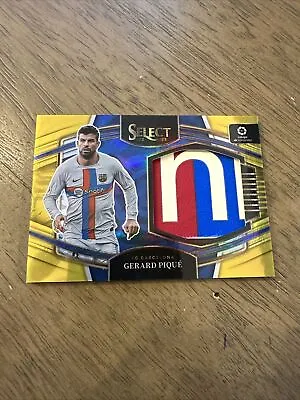 2022-23 Panini Select La Liga Gerard Pique Jumbo Swatch Relic GOLD /8 • $68.95