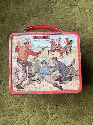 Vintage 1962 Gunsmoke Matt Dillon Aladdin Metal Lunchbox Authentic No Thermos • $79.99