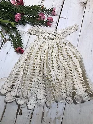8pc. ANTIQUE DOLL DRESSES & SKIRTS DRESS SET Hand Crochet Doll Clothes Vintage • $69.98