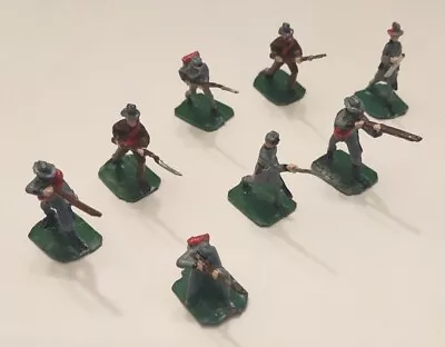 Lot Of 8 Vintage 70s Miniature Toy Lead Civil War Confederate Soldiers  • $23.98