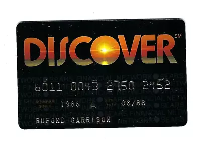 Vintage Discover Credit Card Expired 06/1988 • $1