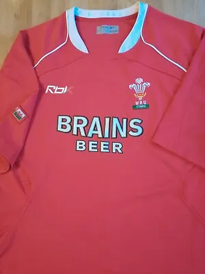 Retro M Reebok Wales Rugby SHIRT.Short Sleeve Strong Colours.K Peeling Off RBK • £15