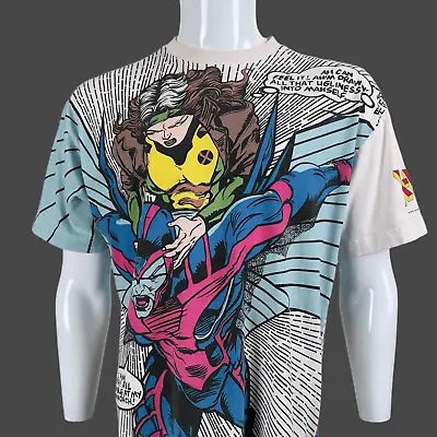 X-Men Mega Shirt 90s Marvel X-Men Rogue Archangel T Shirt 22.5  X 29.5  Size L • $405