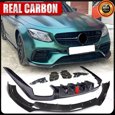 Fits Mercedes Benz W213 S213 E63 AMG REAL Carbon Front Bumper Lip Rear Diffuser • $1699