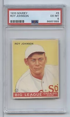 1933 Goudey Ray Johnson #8 PSA 6 • $738