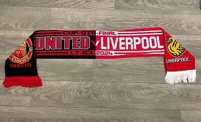 United V Liverpool Matchday Souvenir Scarf Qtr Final 4-3 Scouse Busters • £10