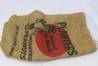 Mr Peanut Planters Salted In-Shell Roasted Peanut Burlap Bag 1lb 8oz  15  X 8  • £14.24