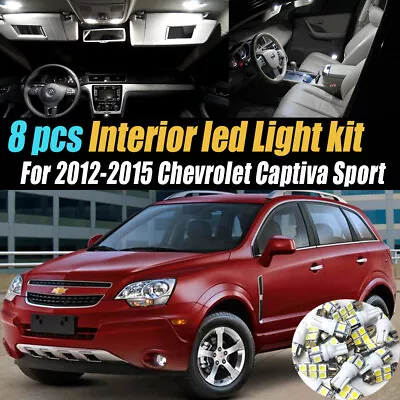 $11.13 • Buy 8Pc Super White Car Interior LED Light Kit For 2012-2015 Chevy Captiva Sport