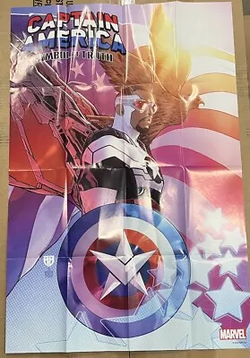 Marvel Comics Captain America Symbol Of Truth 24  X 36  Promo Poster Folded 2022 • $12.99