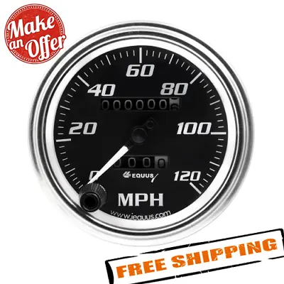 EQUUS E7072 3-3/8  Chrome Mechanical Speedometer • $95.77