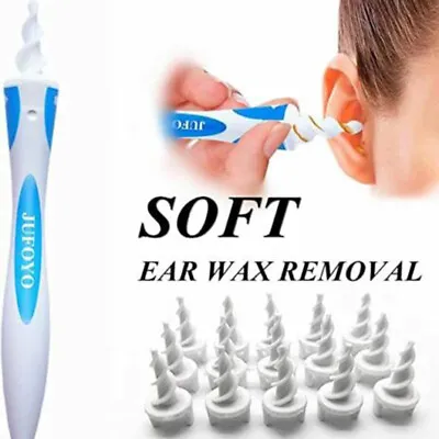 Ear Wax Remover Tool 16 Spiral Ear Wax Cleaner Removal Set Smart Swab Q Grips • £4.79