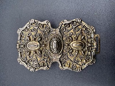 Vintage Womens Metal Belt Buckle Southwestern Intricate Design 3  • $3.99