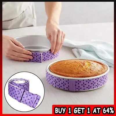 Cake Pan Strips Bake Even Belt Cakes Baking Moist Level Kitchen DIY Tool UK • £3.47