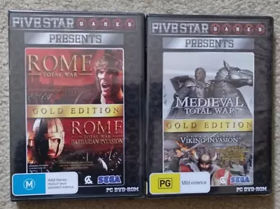 New Rome Total War Gold Edition & Medieval Total War Gold Edition PC Games • $50