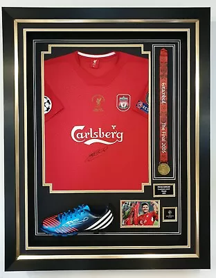 £695 • Buy Rare STEVEN GERRARD Of Liverpool 2005 Signed Shirt Autographed Jersey And Boot