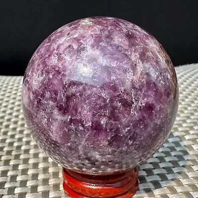 245G RARE ! Marvelous Lepidolite Purple Mica Globe Reiki Crystal Sphere Ball • $0.99