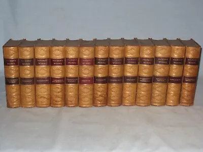 1800's Partial Set Of 13 Books The Works Of Charles Dickens • £56.30