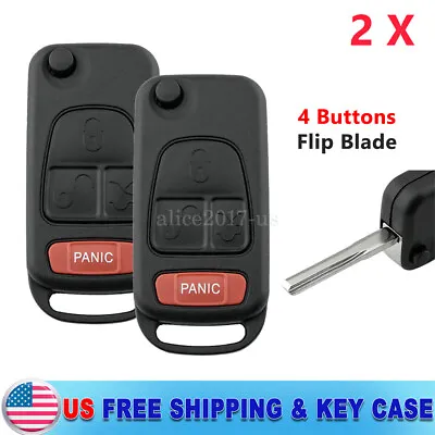 2 For 2003 2004 2005 Mercedes Benz ML350 Keyless Remote Fob Flip Key Case Shell • $12.75