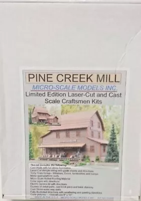 Micro-Scale Models 01039 HO Pine Creek Mill Limited Edition Laser-Cut Kit EX/Box • $97.96