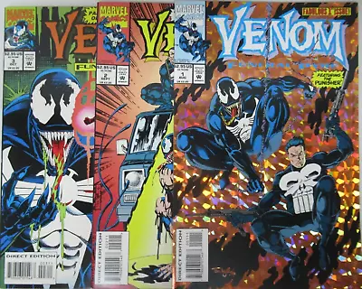 (1993) Venom Funeral Pyre #1 2 3 Complete Set! 1-3! Punisher Appears! • $16.99