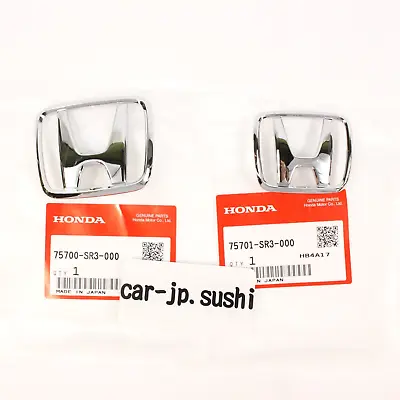 HONDA Genuine CIVIC EG4 EG6 SIR 92-95 Front & Rear Silver Chrome H Emblem Badge • $35.99