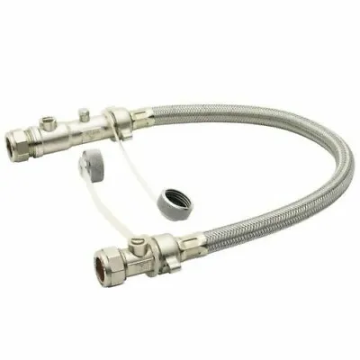£7.49 • Buy WRAS Combi Boiler Filling Loop 15mm Double Check & Isolating Valve 400mm Long